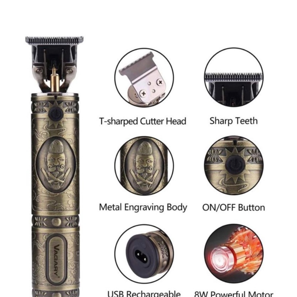 Professional Electric Hair Clipper for Men,T Blade Beard trimmer.